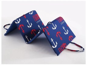 Pernă pentru scaun de grădină roșie/albastră pentru șezlong 49x137 cm Anchors – B.E.S.