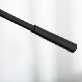 HOMCOM Lampadar de podea pentru living 40 W înălțime ajustabilă, abajur și braț pivotant, comutator la picior, soclu E27, negru | Aosom Romania