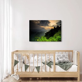 Tablou - peisaj montan verde (90x60 cm)