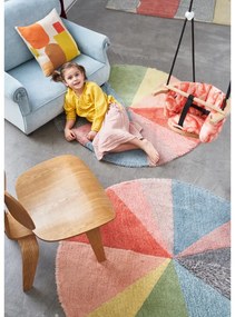 Covor pentru copii lavabil/țesut manual din lână ø120 cm Pie Chart – Lorena Canals