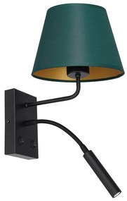 Lampă de perete ARDEN 1xE27/60W+1xG9/8W/230V verde/auriu