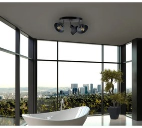 Spot FAUN 3xE27/60W/230V negru