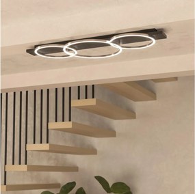 Eglo 33488 - Plafonieră LED BOYAL 2xLED/12W/230V + LED/12W neagră