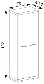 Dulap cu rafturi Vega 35 (Stejar santana deschis). 1055480