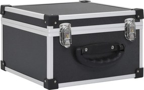 vidaXL Casetă pentru 40 CD-uri, negru, aluminiu ABS