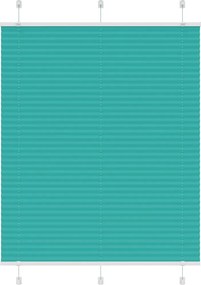 vidaXL Jaluzea plisată verde petrol 110x150 cm Lățime țesătură 109,4 cm