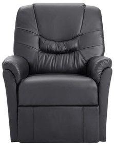 248977 vidaXL Fotoliu extensibil, gri, piele ecologică