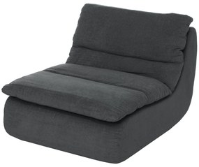 HOMCOM Fotoliu de podea din spumă, chaise-longue, fotoliu de lounge pentru living, dormitor, gri | Aosom Romania