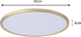 Brilagi - Lampă LED ULTRA SLIM pentru baie, 24W/230V, Ø 42 cm, auriu, IP54