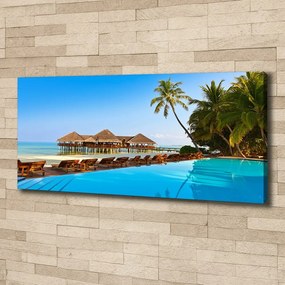 Tablou pe pânză Piscina în maldive