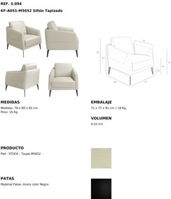 Fotoliu elegant design italian Ardath