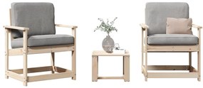 vidaXL Set mobilier de grădină, 3 piese, lemn masiv de pin
