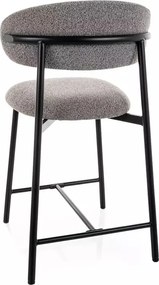 Scaun de bar Elton H-2 Noelle gri 232 / negru mat