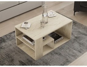 Masă de cafea JELIO, decor marmură, bej