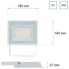 Proiector LED de exterior NOCTIS LUX 3 LED/50W/230V IP65 alb