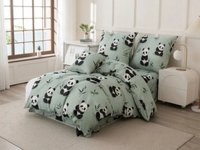 Lenjerie de pat din microfibra PANDA RELAX mentolove Dimensiune lenjerie de pat: 70 x 90 cm | 140 x 200 cm