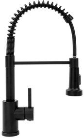 REA-B4820 - Baterie pentru chiuvetă COLIN, 42,5 cm, cu duș extractabil, negru