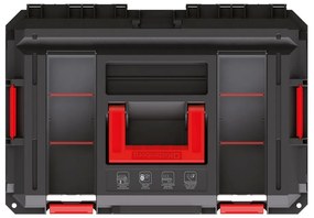Cutie de scule A, 30,7 cm, organizator, negru