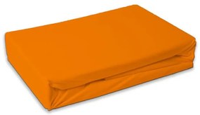 Colorat Orange Cearșaf terry portocaliu cu elastic 180x200 cm