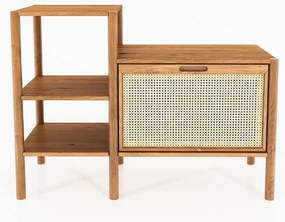 Bibliotecă din lemn de stejar 115x86 cm Pola – The Beds