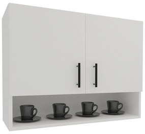 Corp Superior Berna, 2 Usi, cu spatiu, Alb, 80 x 30 x 60 cm