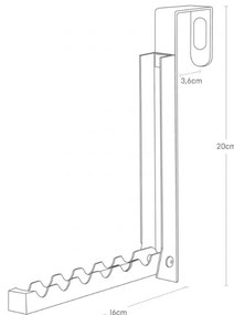 Cuier suspendat YAMAZAKI Mito, negru - alb