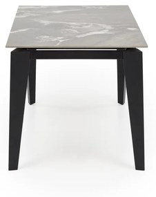 Masa extensibila Felix marmura gri/negru L141-201 cm