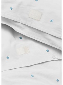 Lenjerie de pat albă din bumbac percal pentru pat de o persoană 140x200 cm Daisy – JUNA