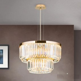 Candelabru, Lustra LED design LUX PRISM, 24K gold plated