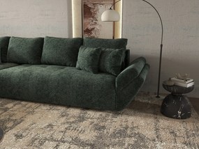 Colțar extensibil dumonde cu ladă de depozitare si sezut confortabil din spuma high-density, Berlin XL Euphoria Green 350x185 cm