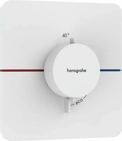 Baterie dus termostatata incastrata alb mat Hansgrohe ShowerSelect Comfort Q