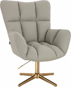 HR650CROSS Scaun Culoare in Piele Ecologica Premium Soft cu Bază Aurie