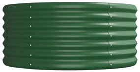 Jardiniera gradina verde 224x80x36 cm otel vopsit electrostatic 1, Verde, 224 x 80 x 36 cm