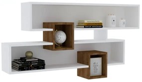 Raft de perete KAREN 120 x 72,2 cm, alb/nuc