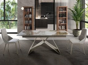Masa extensibila deosebita design LUX Porcelain Marble 180-240cm