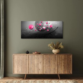 Tabloul cu bile abstracte roz (120x50 cm)