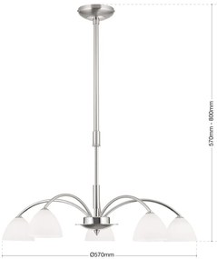 Candelabru 5 brate elegant design modern OPALDESIGN, satin