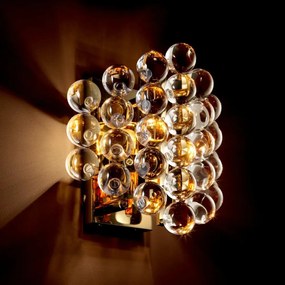 Aplica perete design LUX Mylo auriu/ transparent 111981 HZ