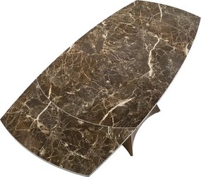 Masa extensibila deosebita design LUX Porcelain Marble 135-205cm