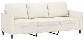 Canapea cu 3 locuri, crem, 180 cm, piele ecologica Crem, 200 x 77 x 80 cm