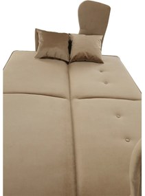 Canapea extensibilă, material textil bej auriu, COLUMBUS