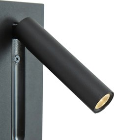 Set de 2 Aplice de Perete Moderne Negre Incl. LED - Plaza