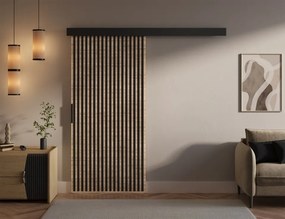 Ușă glisantă Perion – 96x1.6x205 cm – Sonoma / Negru