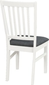 Scaun de dining din lemn de cauciuc cu șezut gri Rowico Wittaskar, alb