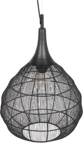 Lustră negru-mat cu abajur din metal Soraya – Trio