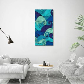 Tablou pe pe sticlă Valuri abstracte