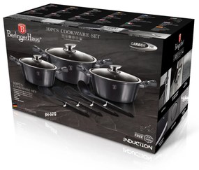 Set de oale marmorate 10 piese Carbon Pro Berlinger Haus BH 6919