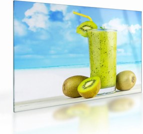 Tablou pe sticlă - smoothie kiwi (70x50 cm)