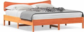 vidaXL Cadru de pat fără saltea, maro ceruit 200x200 cm lemn masiv pin