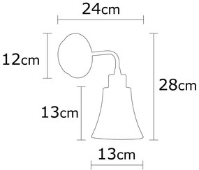 Aplică de perete arămie ø 13 cm Foca – Opviq lights